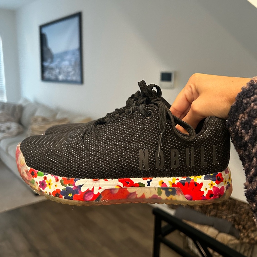 NOBULL Black Floral Trainers